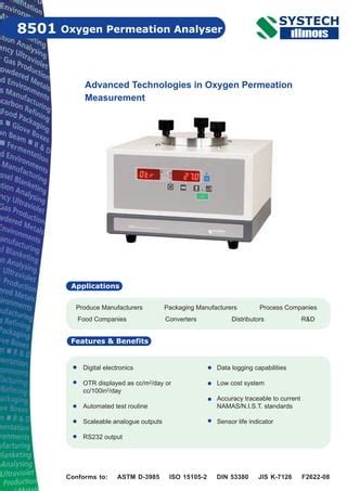 Oxygen Transmission Rate Test System distributors|Oxygen Permeation Analyzers .